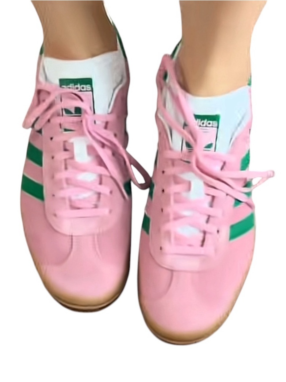 Adidas Originals Gazelle Bold True Pink Green Platform Women’s Size 8.5 Ex Cond